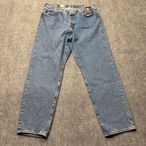 Levis Premium 501 Jeans Womens 14XL  (35x32) Blue Straight Button Fly Big E NEW